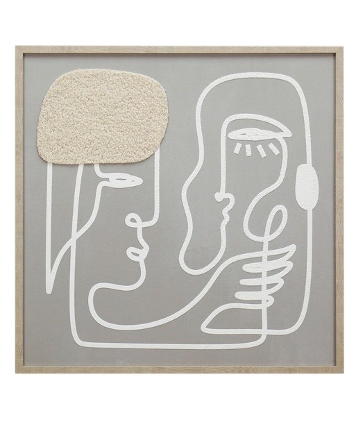 ORIGEN Home Decor Cuadro Abstracto Cuadros | Cuadro Gris Rectangular - 60x60x3cm