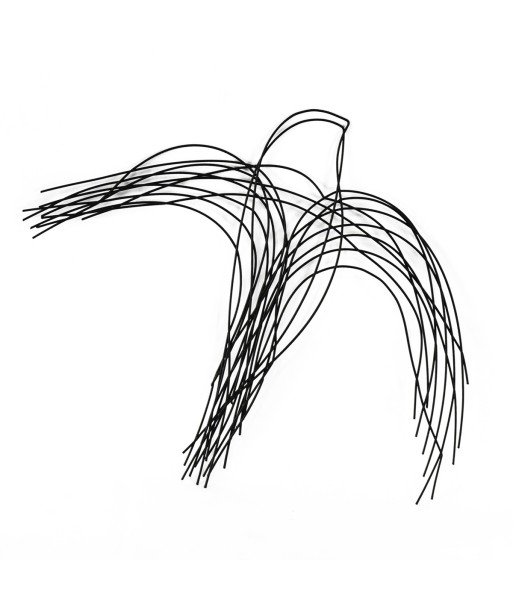 ORIGEN Home Decor Adorno Pared Pájaro Apliques Metal | Aplique Metal Negro - 42x31x1cm