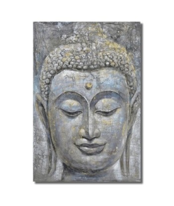 ORIGEN Home Decor Cuadro Buda Cuadros | Cuadro Gris Rectangular - 120x80x3cm