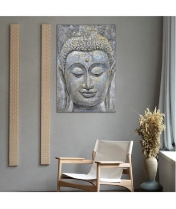 ORIGEN Home Decor Cuadro Buda Cuadros | Cuadro Gris Rectangular - 120x80x3cm