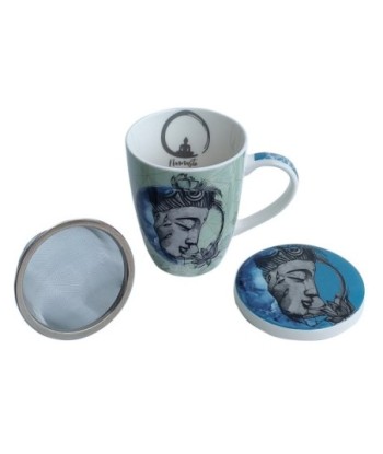 ORIGEN Home Decor Taza estampado4 Uni. Mugs Y Vasos | Taza Azul - 12x12x10cm