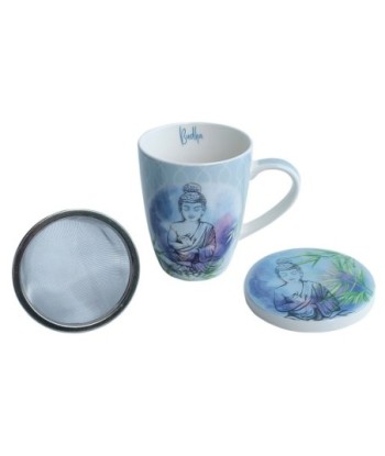 ORIGEN Home Decor Taza estampado4 Uni. Mugs Y Vasos | Taza Azul - 12x12x10cm