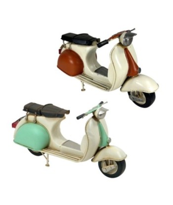 ORIGEN Home Decor Figura Scooter Vespa 2 U Vehiculos | Modelismo Vehículos Terrestres Blanco - 16x28x11cm