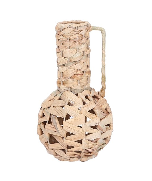 Jarrón Decorativo de Palma y Hierba Marina, Accesorio Natural para Decoración del Hogar, Estilo Moderno y Elegante