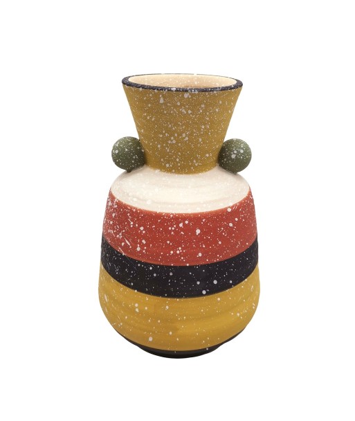 ORIGEN Home Decor Jarrón Jarrones Y Portavelas | Jarrón Multicolor - 19x12x12cm