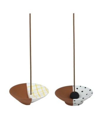 ORIGEN Home Decor Apoyador de incienso 2 U Jarrones Y Portavelas | Incienso Multicolor - 3x10x10cm
