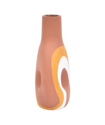 ORIGEN Home Decor Jarrón Jarrones Y Portavelas | Jarrón Marrón - 18x15x7cm