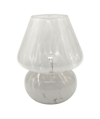 ORIGEN Home Decor Lámpara cristal sobremesa Lamparas | Lámpara de Sobremesa Blanco - 19x14x14cm