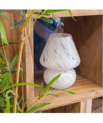 ORIGEN Home Decor Lámpara cristal sobremesa Lamparas | Lámpara de Sobremesa Blanco - 19x14x14cm