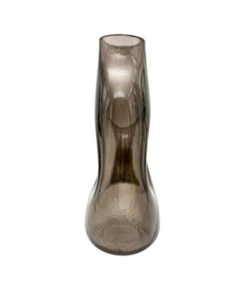 ORIGEN Home Decor Jarrón cristal Jarrones Y Portavelas | Jarrón Plateado - 25x18x10cm