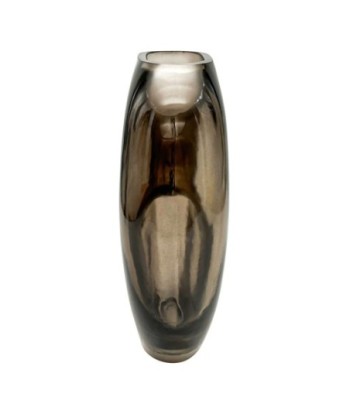 ORIGEN Home Decor Jarrón cristal Jarrones Y Portavelas | Jarrón Plateado - 22x17x6cm