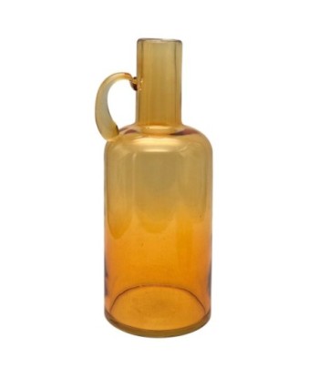 ORIGEN Home Decor Jarrón cristal Jarrones Y Portavelas | Jarrón Naranja - 32x12x12cm