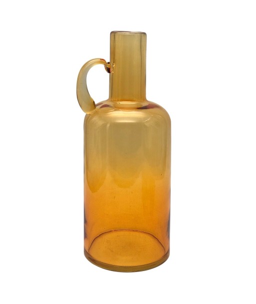 ORIGEN Home Decor Jarrón cristal Jarrones Y Portavelas | Jarrón Naranja - 32x12x12cm