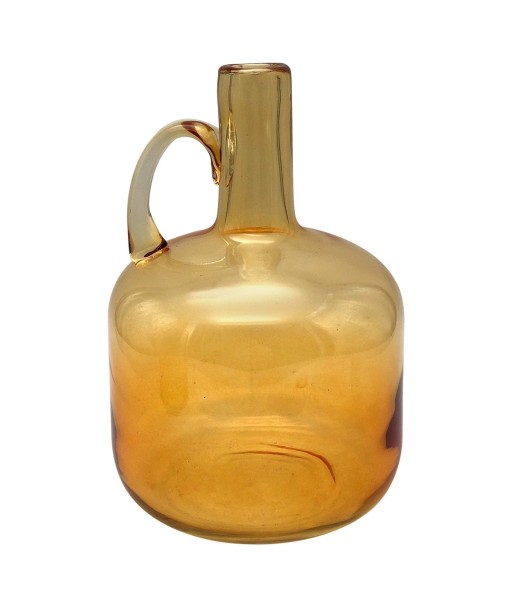 ORIGEN Home Decor Jarrón cristal Jarrones Y Portavelas | Jarrón Naranja - 24x15x15cm