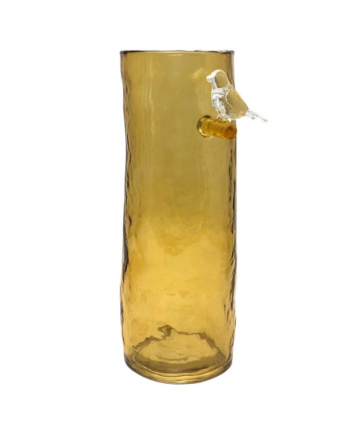 ORIGEN Home Decor Jarrón cristal Jarrones Y Portavelas | Jarrón Verde - 27x13x10cm