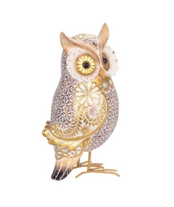 ORIGEN Home Decor Figura Búho Buhos | Figura de Búho Plateado - 23x12x10cm