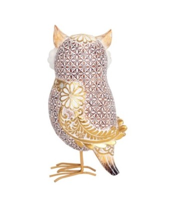 ORIGEN Home Decor Figura Búho Buhos | Figura de Búho Plateado - 23x12x10cm
