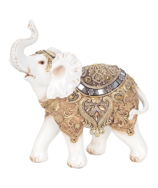 ORIGEN Home Decor Figura Elefante Africanas Y Elefantes | Figura de Elefante Blanco - 22x21x9cm