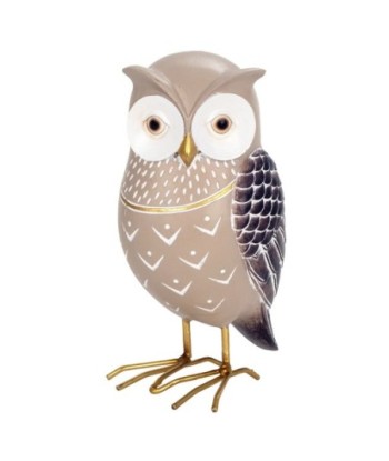 ORIGEN Home Decor Figura Búho Buhos | Figura de Búho Beige - 16x8x8cm