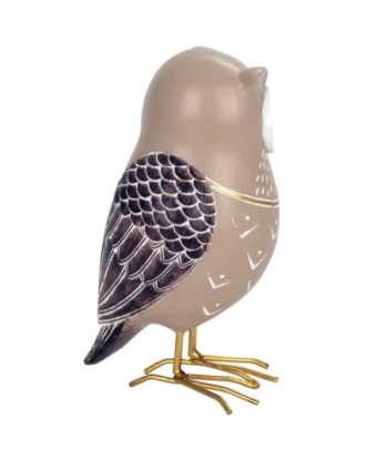 ORIGEN Home Decor Figura Búho Buhos | Figura de Búho Beige - 16x8x8cm
