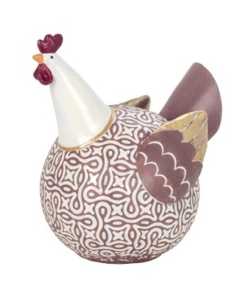 ORIGEN Home Decor Figura Gallina Animales | Figura de Gallina Multicolor - 20x17x13cm