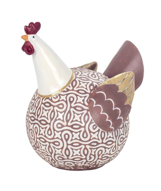 ORIGEN Home Decor Figura Gallina Animales | Figura de Gallina Multicolor - 20x17x13cm
