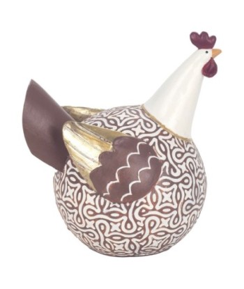 ORIGEN Home Decor Figura Gallina Animales | Figura de Gallina Multicolor - 20x17x13cm