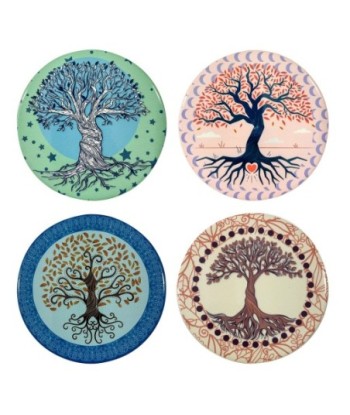 ORIGEN Home Decor Posavasos Set de 4 Unidades Posavasos | Multicolor Redondo - 1x11x11cm