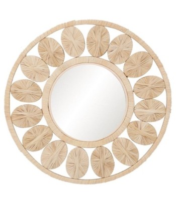 Espejo Decorativo Natural de 37 cm para Pared, Diseño Elegante y Moderno, Accesorio Ideal para el Hogar