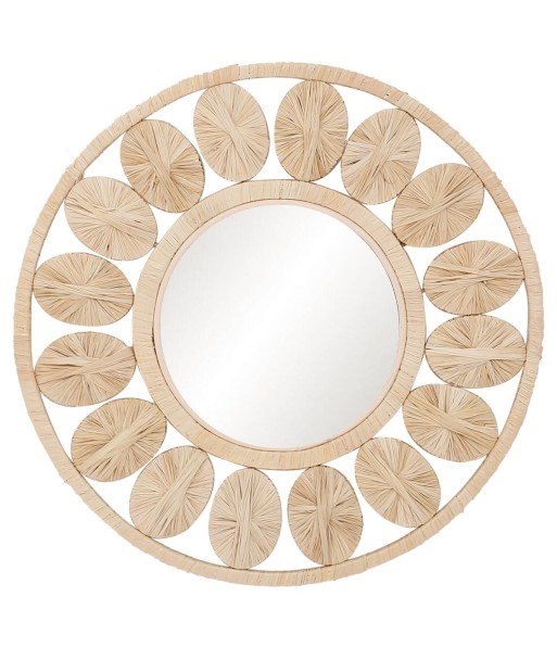 Espejo Decorativo Natural de 37 cm para Pared, Diseño Elegante y Moderno, Accesorio Ideal para el Hogar