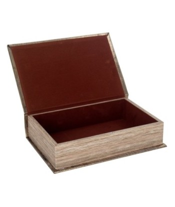 ORIGEN Home Decor Caja libro Buda Cajas Libro | Cajas de libro Gris Rectangular - 30x20x7cm