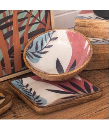 ORIGEN Home Decor Bowl Cajas Y Bandejas | Cuenco Bol Marrón - 7x20x20cm
