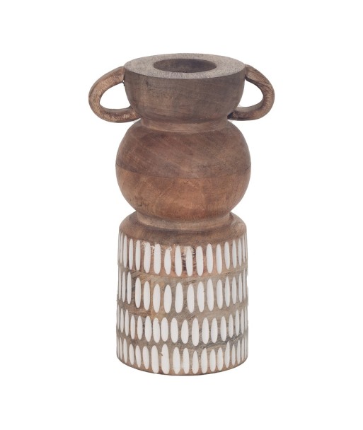 ORIGEN Home Decor Jarrón con asas Jarrones Y Portavelas | Jarrón Marrón - 23x14x10cm