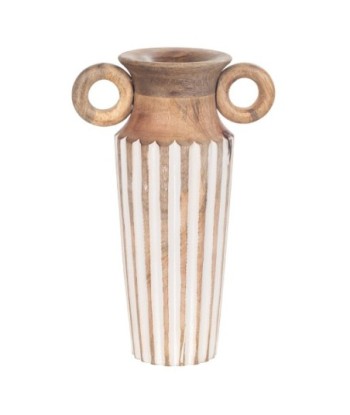 ORIGEN Home Decor Jarrón con asas Jarrones Y Portavelas | Jarrón Marrón - 29x16x10cm