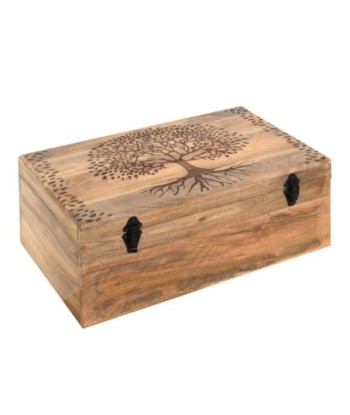 ORIGEN Home Decor Baúl Árbol Vida Cajas Y Joyeros | Caja Marrón - 27x66x40cm