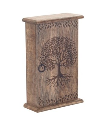 ORIGEN Home Decor Llavero Árbol Vida Cuelgallaves | Marrón - 28x18x8cm