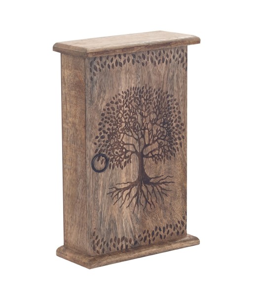 ORIGEN Home Decor Llavero Árbol Vida Cuelgallaves | Marrón - 28x18x8cm