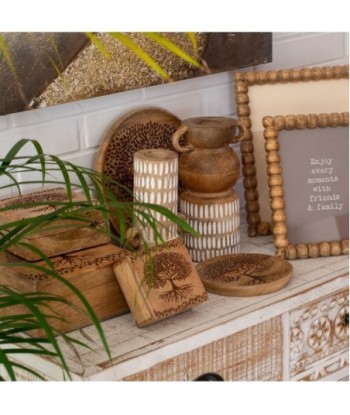 ORIGEN Home Decor cajas arbol de vida 3 U Cajas Y Joyeros | Caja Marrón - 9x18x18cm