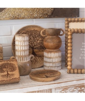 ORIGEN Home Decor Platos redondos 3 U Bandejas | Bandeja de Decoración Marrón - 3x25x25cm