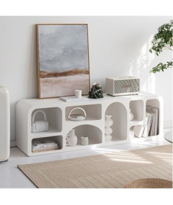 ORIGEN Home Decor Mueble tv Mueble Auxiliar | Mueble TV Blanco - 60x160x35cm