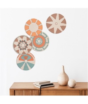 ORIGEN Home Decor Plato decoracion pared Cuadros | Cuadro Multicolor Redondo - 30x30x1cm