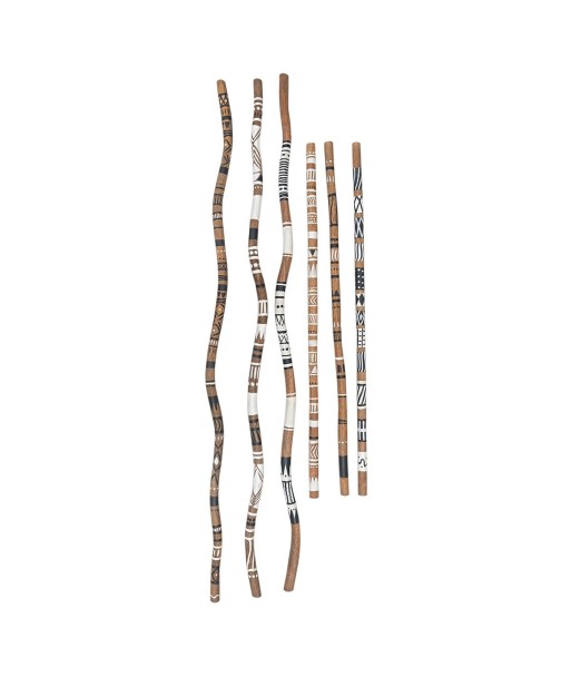 ORIGEN Home Decor Bastones 6 U Varios | Figura Multicolor - 130x2x2cm