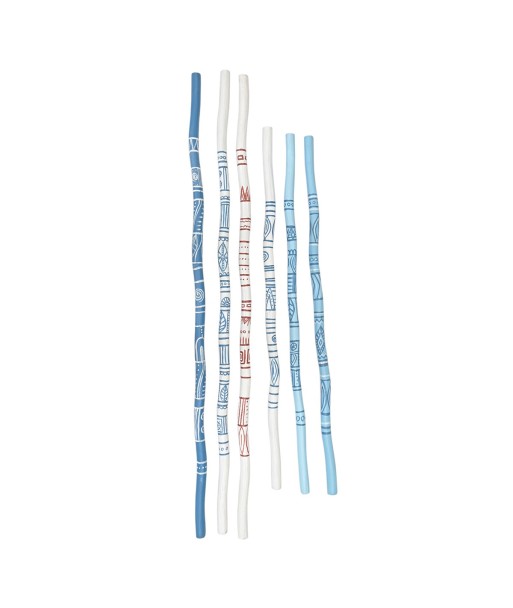 ORIGEN Home Decor Bastones 6 U Varios | Figura Azul - 115x2x2cm