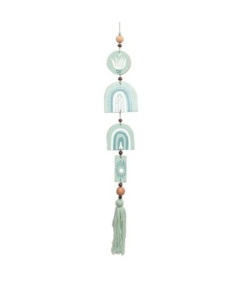 ORIGEN Home Decor Colgante de madera Colgantes | Colgante Verde - 65x11x2cm