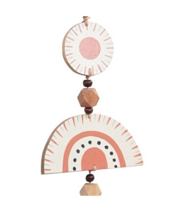 ORIGEN Home Decor Colgante De Madera Colgantes Blanco 58x18x1cm