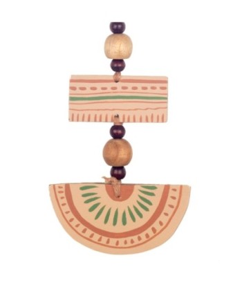 ORIGEN Home Decor Colgante de madera Colgantes | Colgante Naranja - 45x12x2cm