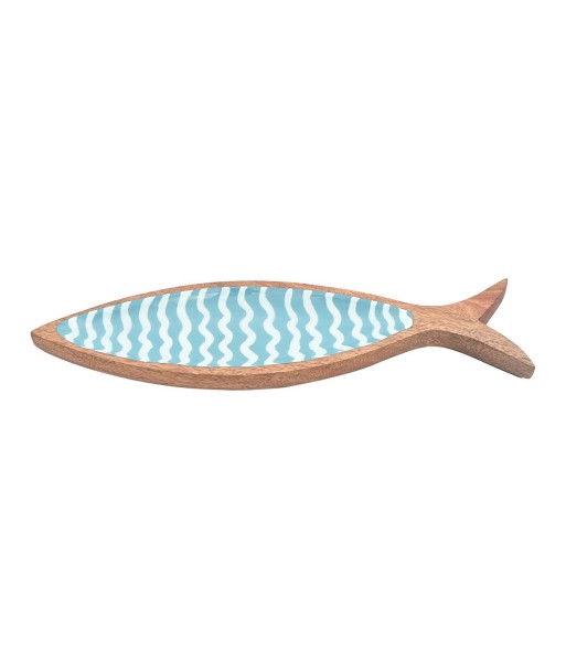 ORIGEN Home Decor Bandeja pez Bandejas | Bandeja de Decoración Azul - 2x35x10cm