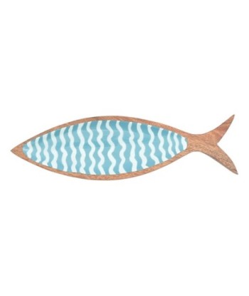 ORIGEN Home Decor Bandeja pez Bandejas | Bandeja de Decoración Azul - 2x35x10cm