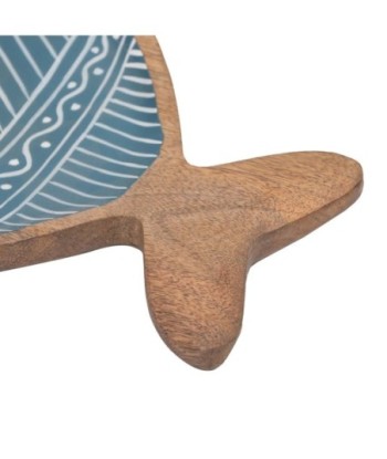 ORIGEN Home Decor Bandeja pez Bandejas | Bandeja de Decoración Azul - 3x32x21cm