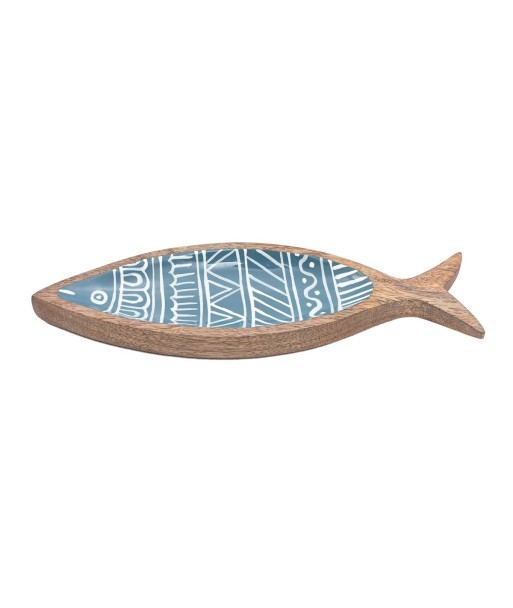 ORIGEN Home Decor Bandeja pez Bandejas | Bandeja de Decoración Azul - 3x31x9cm